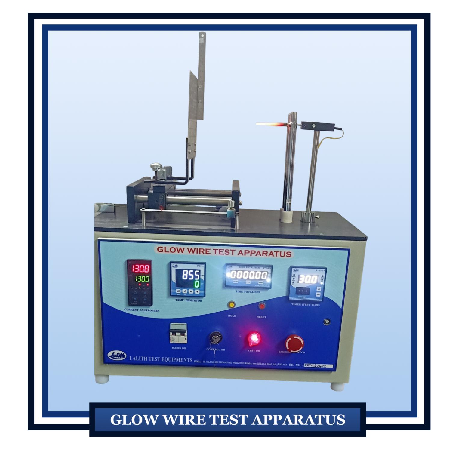 Glow Wire Test Apparatus Without Test Hood Manual Lalith Net